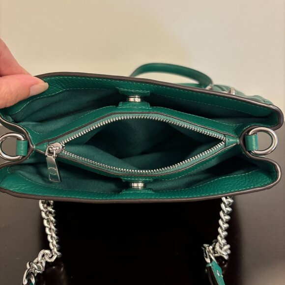 Coach Cammie Green Leather Chain Bucket Shoulder Bag - Picture 8 of 9